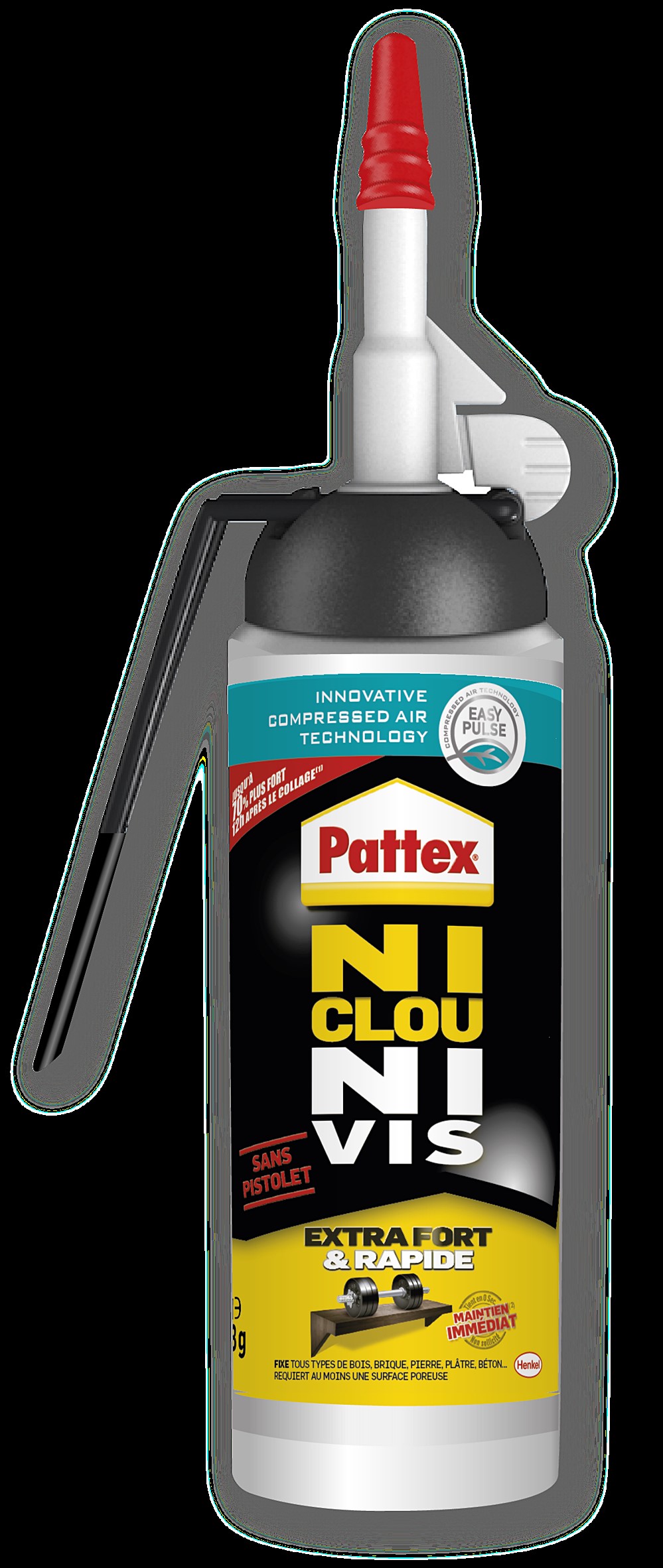 Colle Ni Clou Ni Vis Extra Fort & Rapide + pistolet 133 g - PATTEX